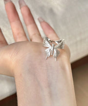 Fine Silk Sterling Silver Bow Rings