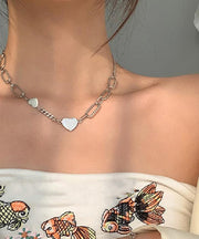 Fine Silk Sterling Silver Chain Love Princess Necklace