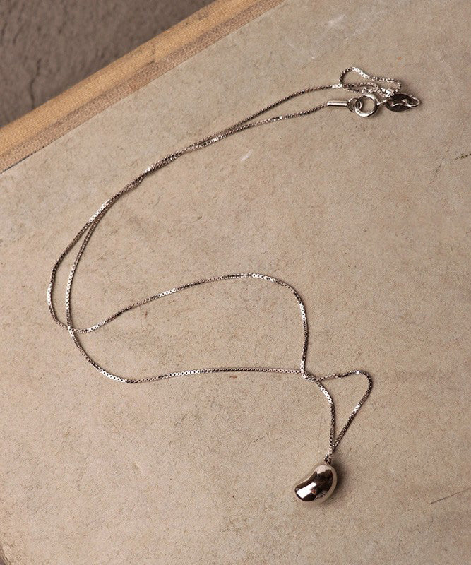 Fine Sterling Silver Acacia Bean Pendant Necklace