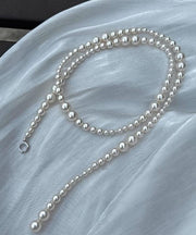 Fine White Copper Alloy Pearl Beading Necklace