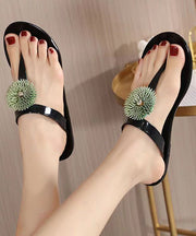 Flat Bottomed Crystal Casual Jelly Flip Flops