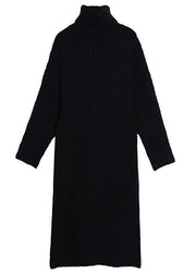 For Work high neck Sweater fall dresses Quotes black tunic knitwear