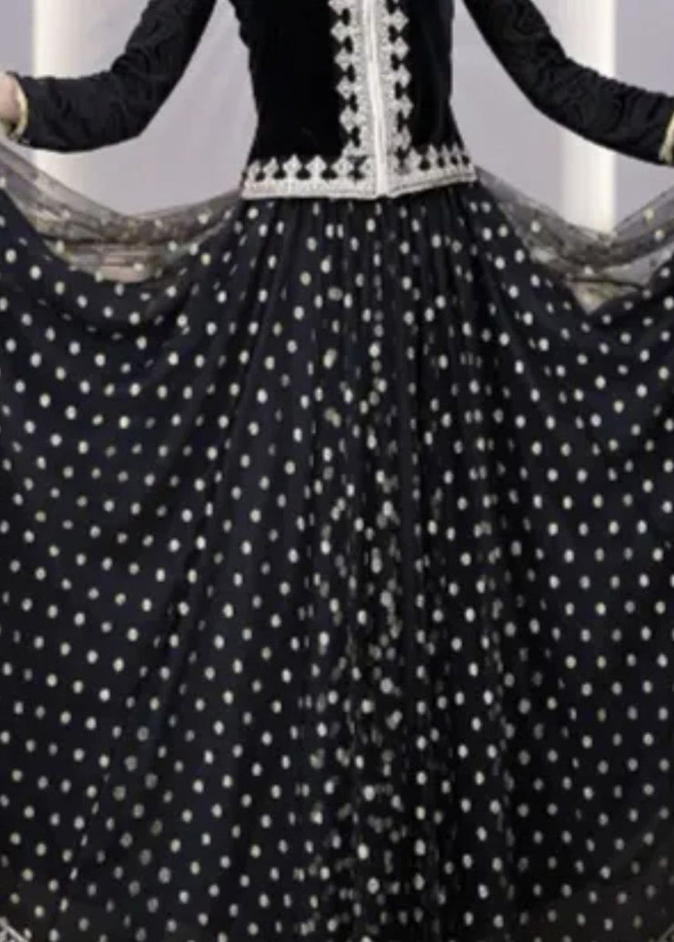 French Khaki Dot Exra Large Hem Tulle Holiday Skirt Spring