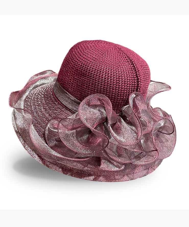 French Navy Organza Lace Breathable Bucket Hat Summer
