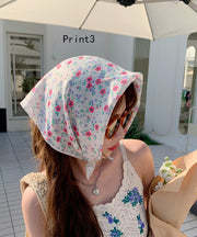 French Versatile Printed Beach Sunshade Headscarf