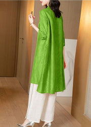 Apple Green Silk Two Piece Set Women Clothing