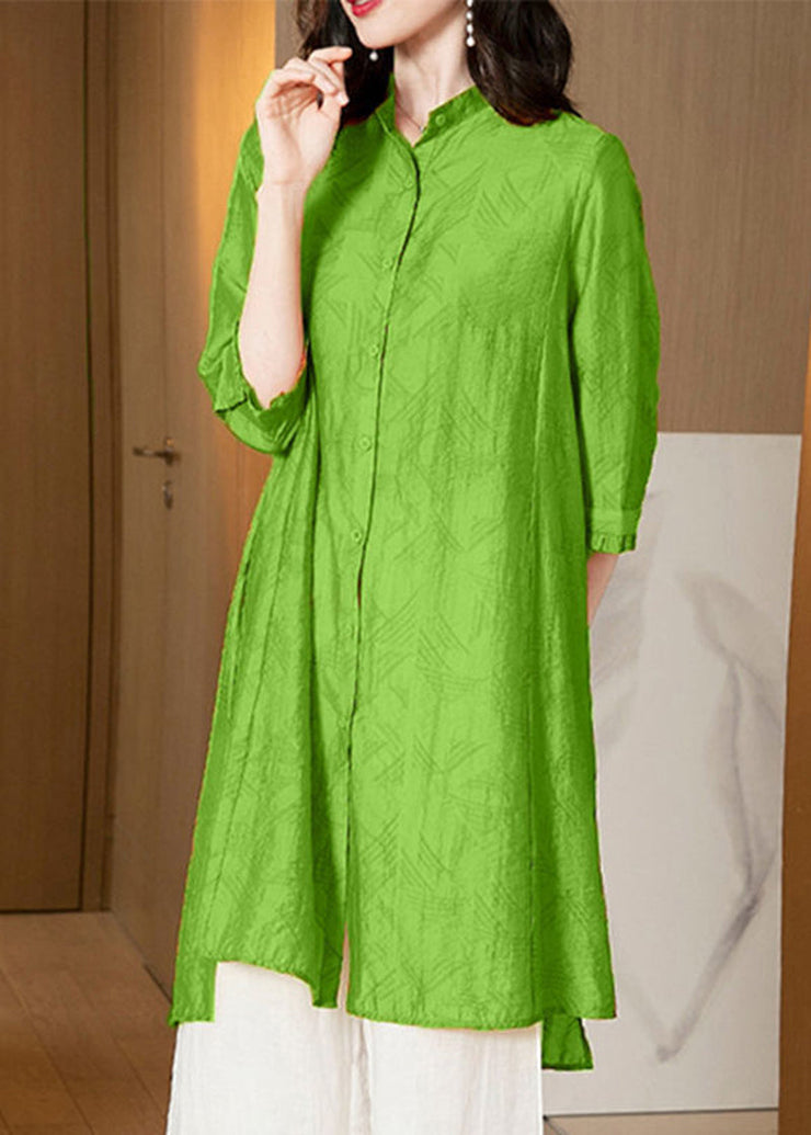 Apple Green Silk Two Piece Set Women Clothing