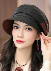 Handmade Boutique Elegant Black Silk Beret Hat