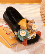 Handmade Cotton Embroidered Soft Soled Comfortable And Cute Tiger Head Shoes