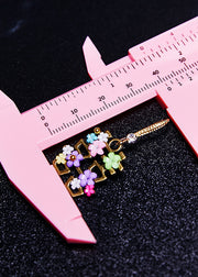 Handmade Flower XI Copper Wedding Drop Earrings