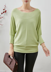 Handmade Fruit Green Oversized Knit Shirt Tops Spring