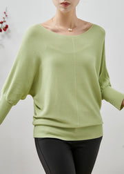 Handmade Fruit Green Oversized Knit Shirt Tops Spring