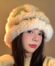 Handmade Gradient Furry Knit Warmth Bucket Hat