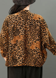 Handmade Leopard Print Cozy Coats Spring