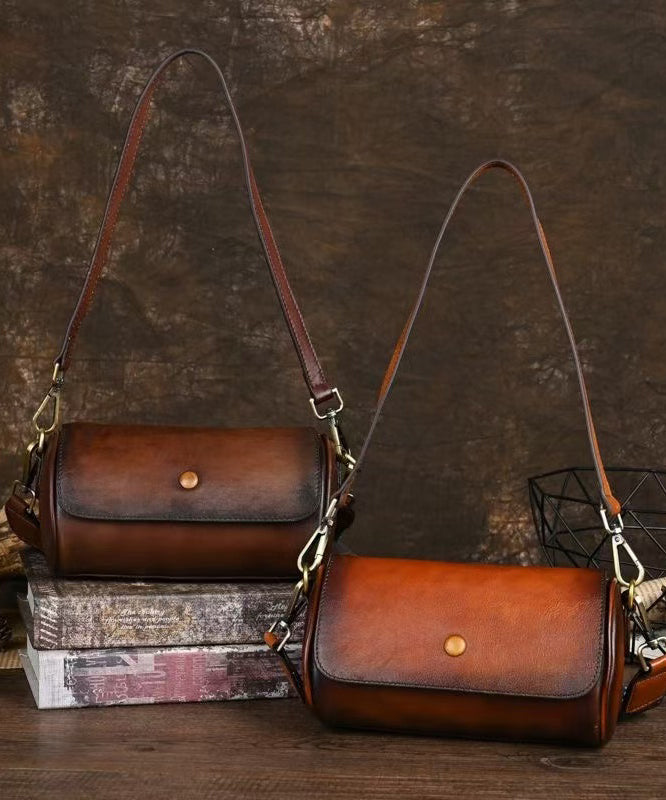 Handmade Vintage Brown Durable Calf Leather Messenger Bag