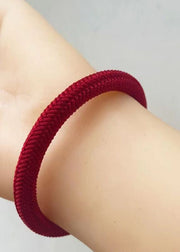 Handwoven Wine Red Good Luck Bracelet