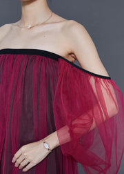 Italian Mulberry Backless Tulle Holiday Dresses Summer