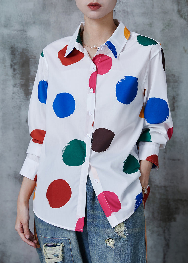 Italian Multicolour Print Cotton Shirt Tops Summer