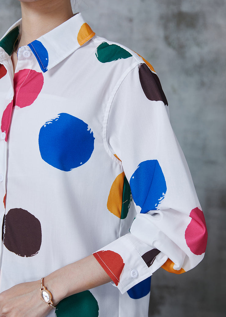 Italian Multicolour Print Cotton Shirt Tops Summer
