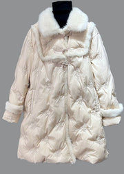 Italian Yellow Mink Hair Patchwork Duck Down Down Coat Winter