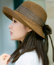 Japanese Dark Coffee Breathable And Versatile Beach Sun Hat