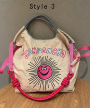 Japanese Style Embroidered Nylon Satchel Bag Handbag