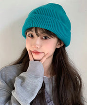 Japanese Style Lake Blue Warm Knitted Boonie Hat