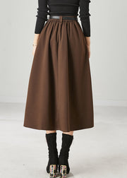 Khaki Cotton A Line Skirts Exra Large Hem Spring