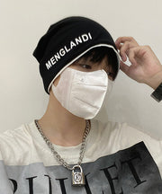 Korean Version Black Graphic Knitted Boonie Hat