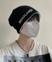 Korean Version Black Graphic Knitted Boonie Hat