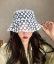 Korean White Version Versatile Thin Lace Hollow Out Bucket Hat