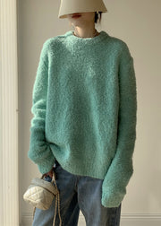 Lake Blue Cozy Thick Knit Sweater O-Neck Spring