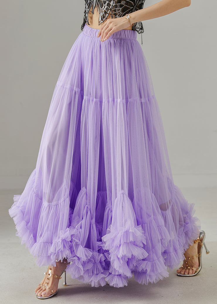 Lavender Silm Fit Tulle Skirt Exra Large Hem Spring