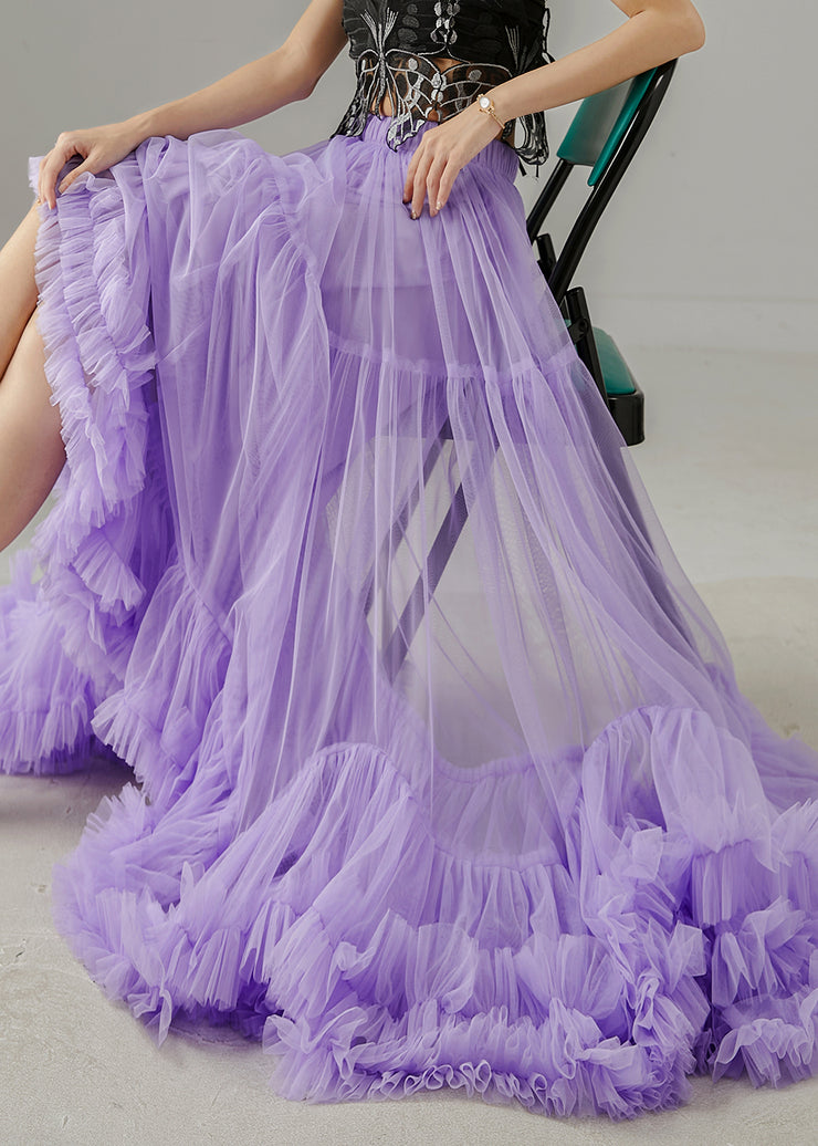 Lavender Silm Fit Tulle Skirt Exra Large Hem Fall