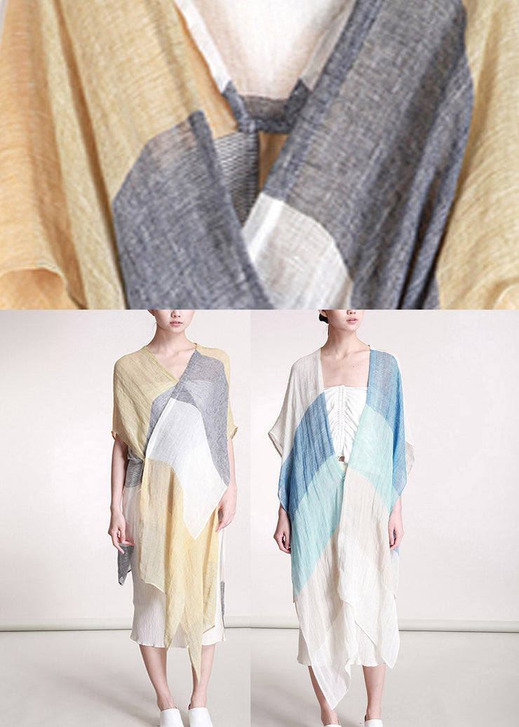 Light Blue V Neck Asymmetrical Cardigan Summer