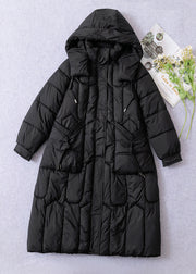 Loose Mulberry Hooded Pockets Fine Cotton Filled Coat Winter