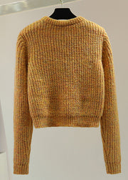 Loose O-Neck Cotton Knit Knitted Sweater Winter