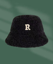 Men's Korean Version Black Versatile Faux Fur Bucket Hat