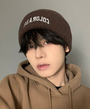 Men's New Japanese And Korean Coffee Knitted Warm Boonie Hat