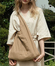 Minimalist Design Tied With Large Capacity Cotton Underarm Bag