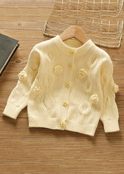 Modern Blue O-Neck Button Patchwork Knit Girls Cardigan Fall