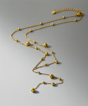 Modern Gold Stainless Steel Alloy Tassel Pendant Necklace