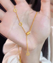 Modern Gold Stainless Steel Overgild TasselPendant Necklace