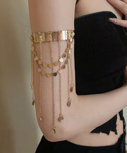 Modern Gold Sterling Silver Overgild Love Tassel Open Arm Chain