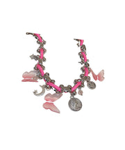 Modern Pink Hand Knitting Alloy Acrylic Lariat Necklace