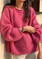 Modern Rose Oversized Cozy Knit Sweaters Spring