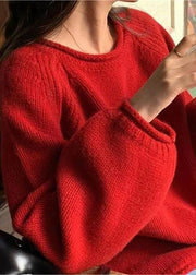 Modern Rose Oversized Cozy Knit Sweaters Spring