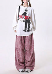 Modern Rose Oversized Tie Dye Corduroy Pants Spring