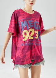 Modern Rose Oversized Tie Dye Cotton Tanks Summer