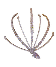 Modern Silk Alloy Zircon Leaf Floral Hairpin